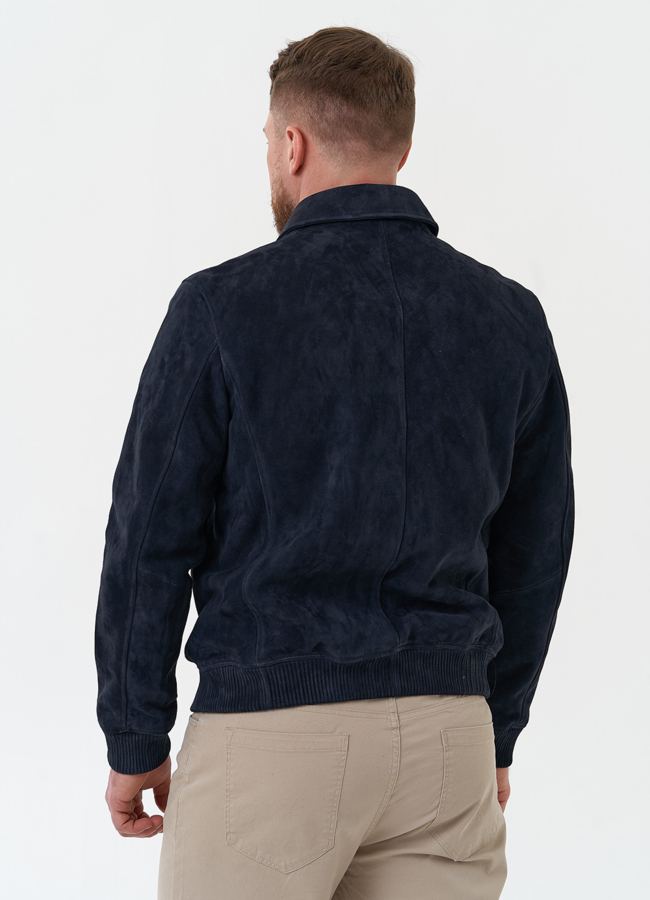 Мужская куртка бомбер из натуральной замши модель № 30065 универмаг малина