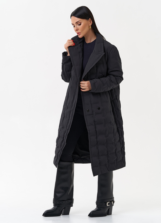 Женское утепленное пальто с английским воротником модель № 29900 универмаг малина