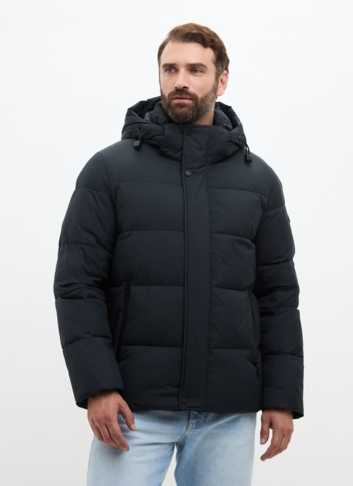 Мужской пуховик с капюшоном 