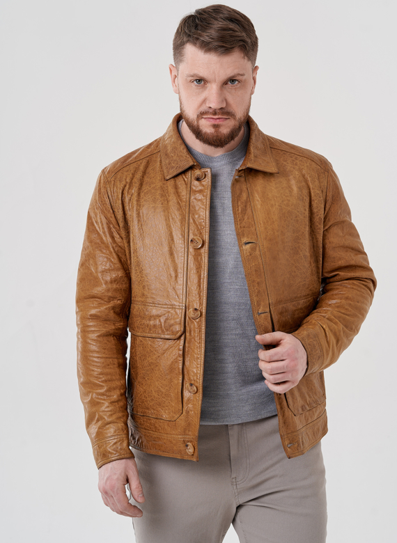 Мужская кожаная куртка 